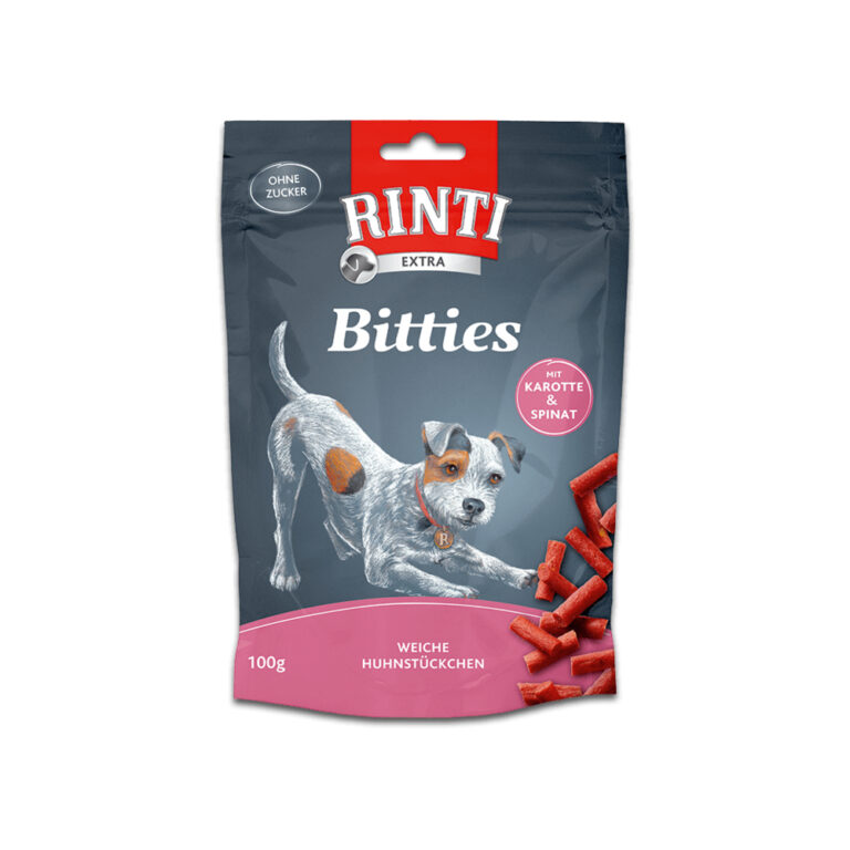 *viel gebraucht* Tierheim Falkensee | Rinti Bitties Huhn mit Karotten & Spinat 100g