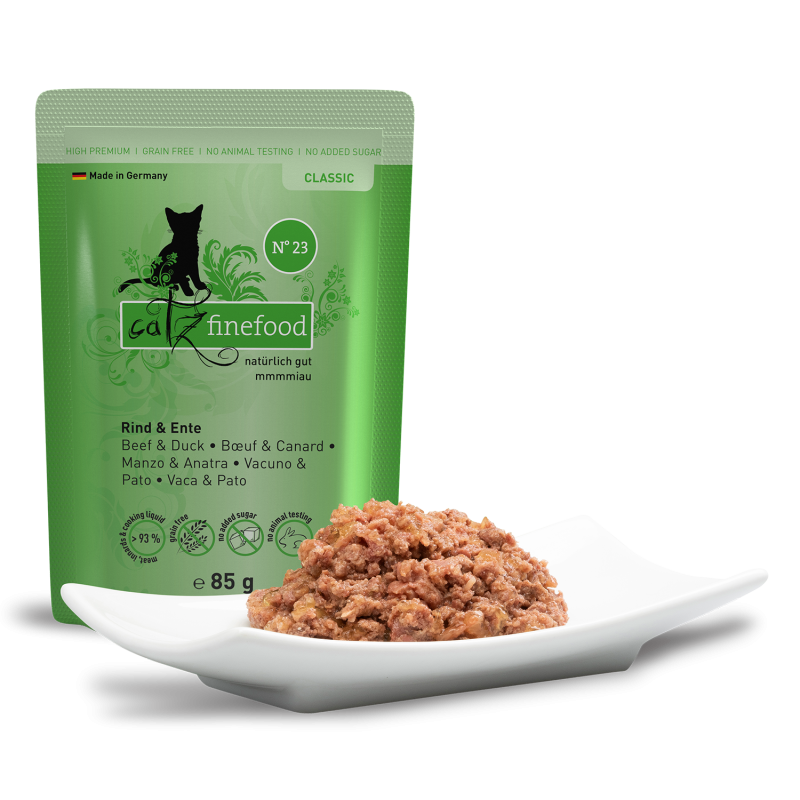 Pouchie | catz finefood | Classic N° 23 - Rind & Ente