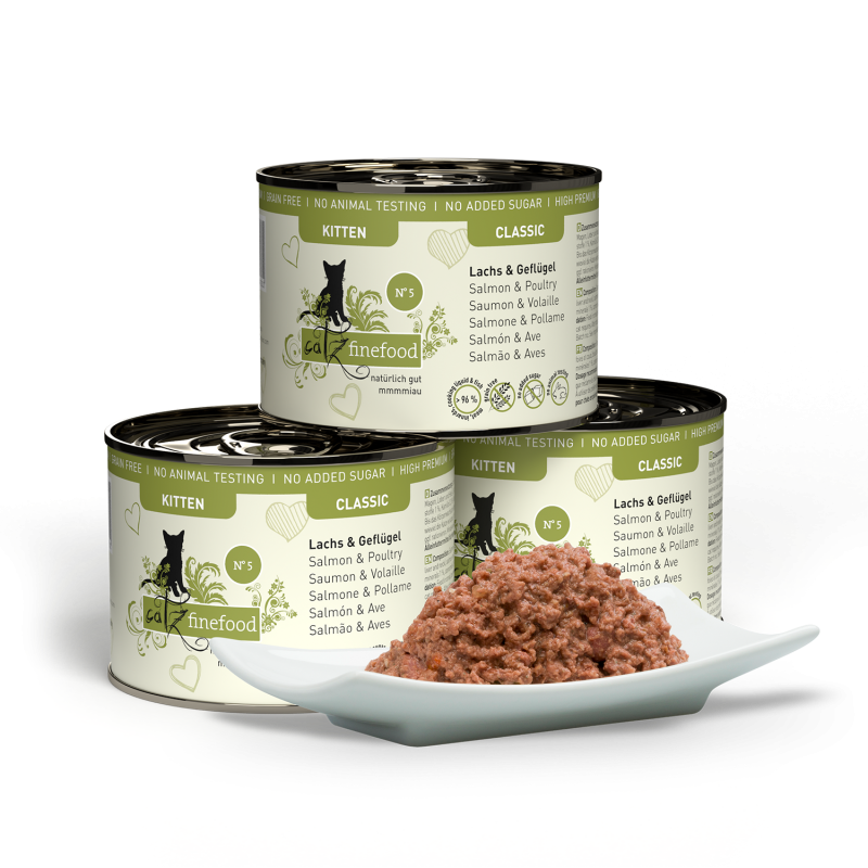Pouchie | catz finefood | CLASSIC KITTEN N° 05 Lachs & Geflügel – Bild 2