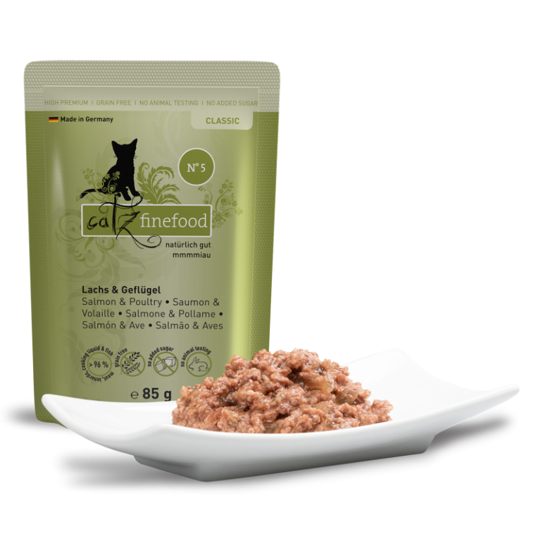 Pouchie | catz finefood | Classic N° 5 - Lachs & Geflügel