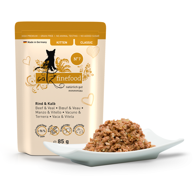 Pouchie | catz finefood | CLASSIC KITTEN N° 07 Rind & Kalb