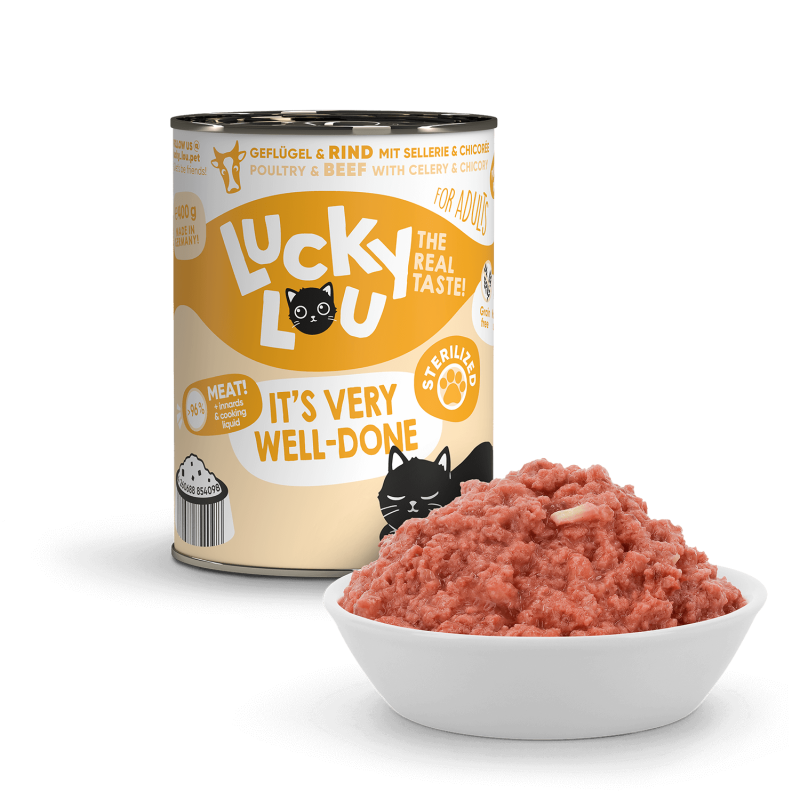 Pouchie | Lucky Lou | Lifestage Sterilized Geflügel & Rind – Bild 2