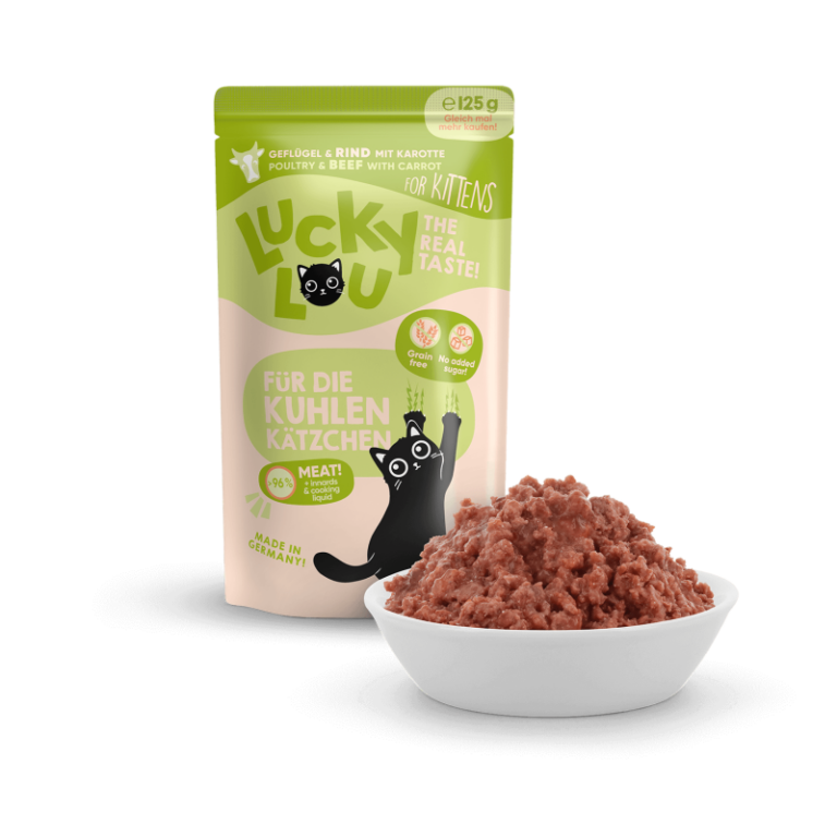Pouchie | Lucky Lou | Lifestage Kitten Geflügel & Rind