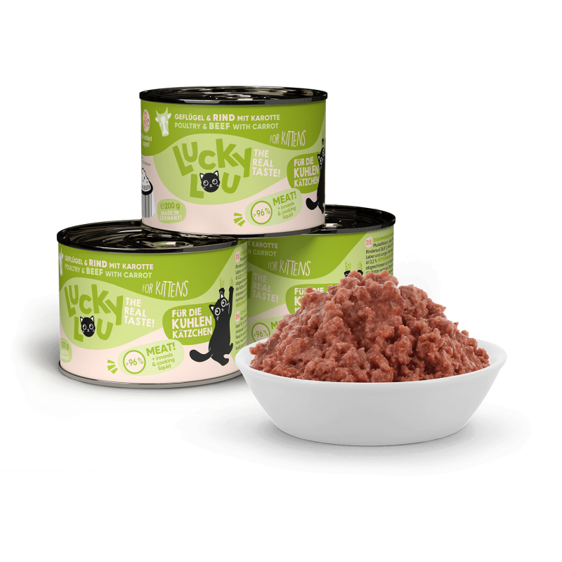 Pouchie | Lucky Lou | Lifestage Kitten Geflügel & Rind – Bild 2