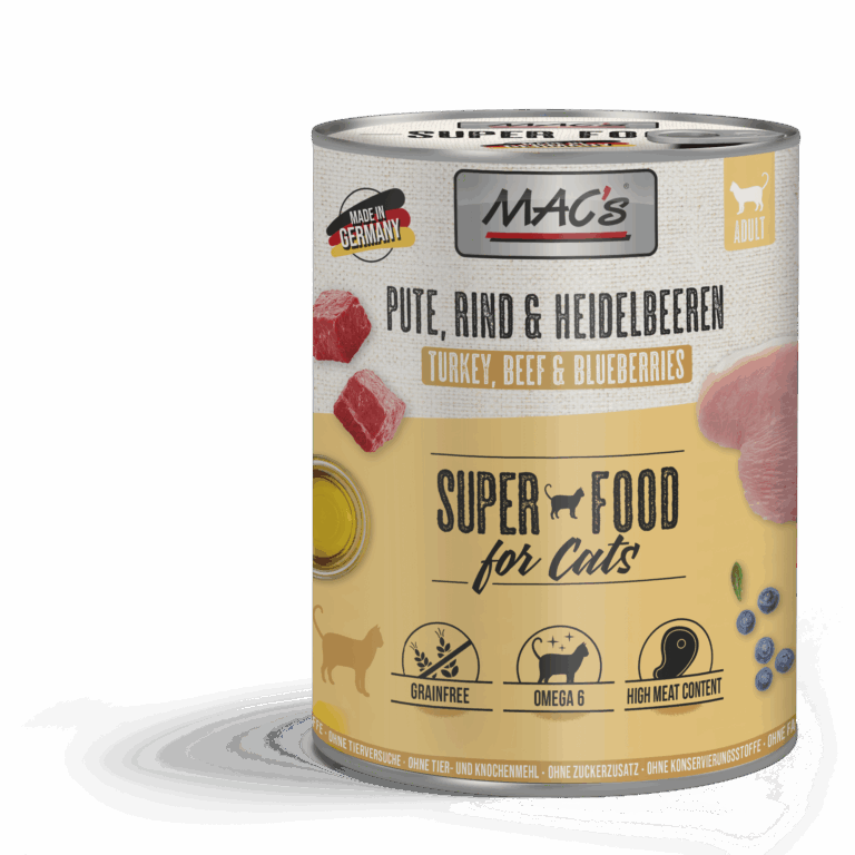 Dose | MACs Cat | Pute, Rind & Heidelbeeren