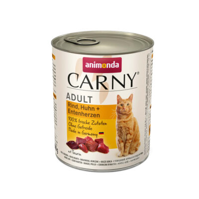 Dose | Animonda Carny Cat | Rind, Huhn & Entenherzen 800g