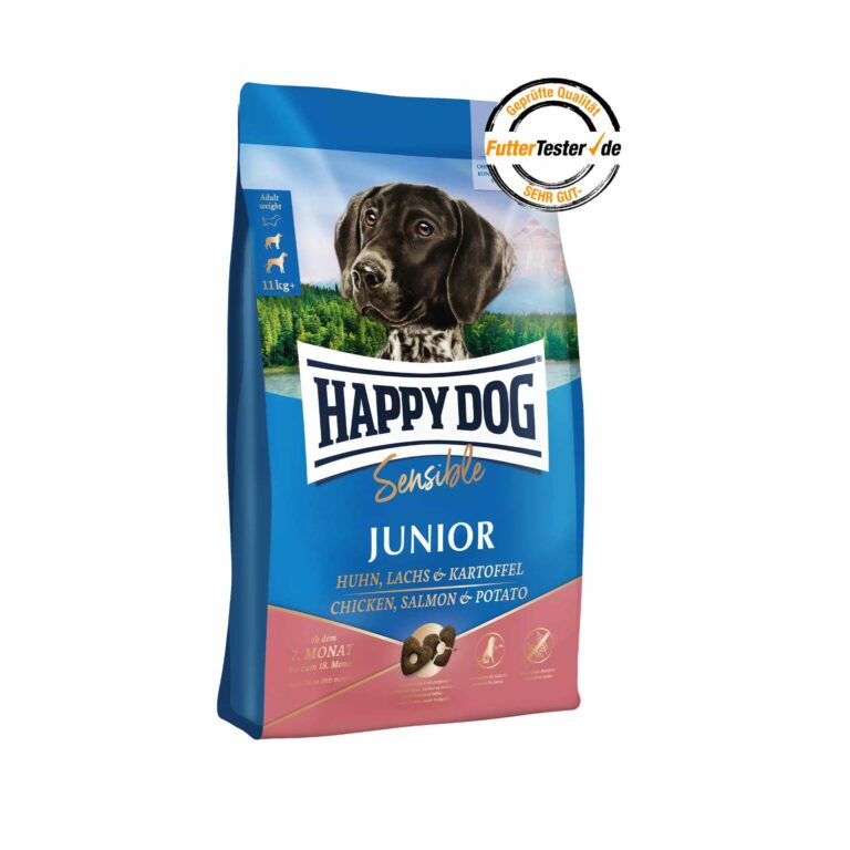 Trockenfutter | Puppy | Happy Dog | Sensible Junior - Huhn, Lachs & Kartoffel