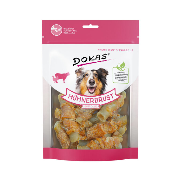 Snacks | DOKAS | Hühnerbrust Kaurolle 250g