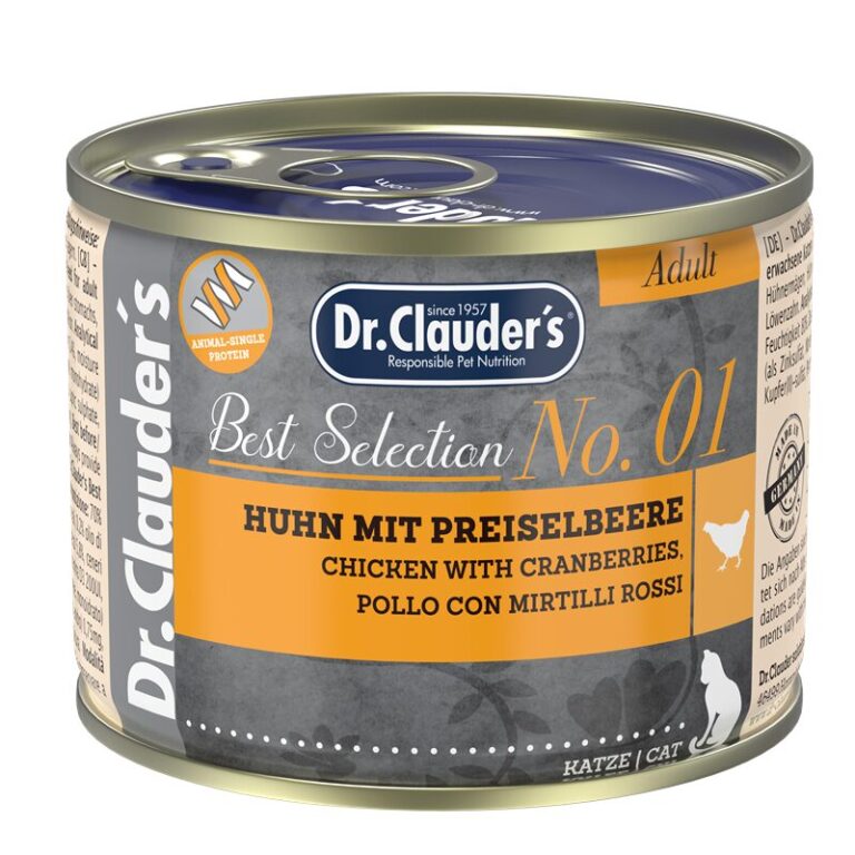 *viel gebraucht* Tierheim Zossen | Dr.Clauder´s Best Selection Adult No1 Huhn mit Preiselbeeren 200g